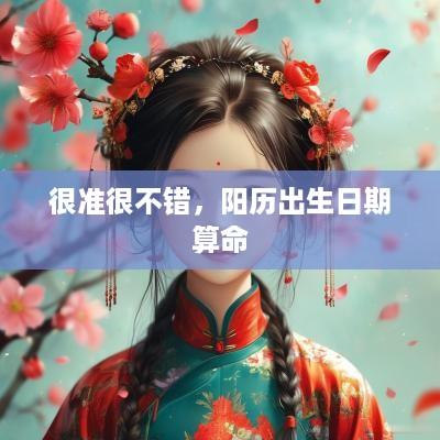 很准很不错，阳历出生日期算命