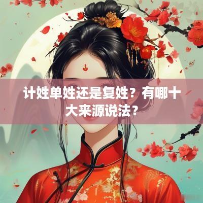 计姓单姓还是复姓？有哪十大来源说法？