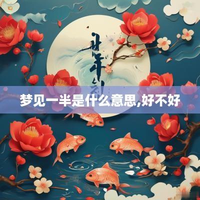 梦见一半是什么意思,好不好