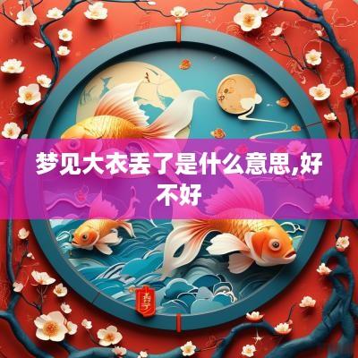 梦见大衣丢了是什么意思,好不好