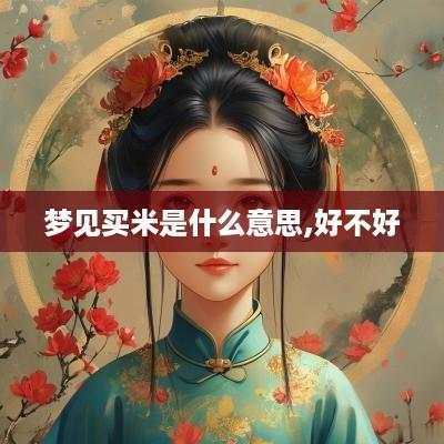 梦见买米是什么意思,好不好