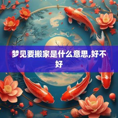 梦见要搬家是什么意思,好不好