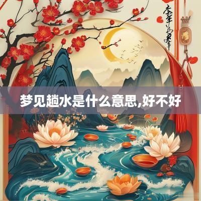 梦见趟水是什么意思,好不好