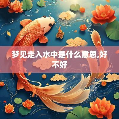 梦见走入水中是什么意思,好不好