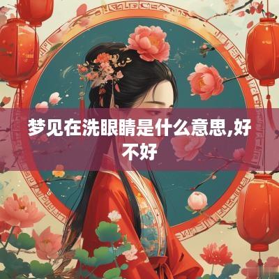 梦见在洗眼睛是什么意思,好不好
