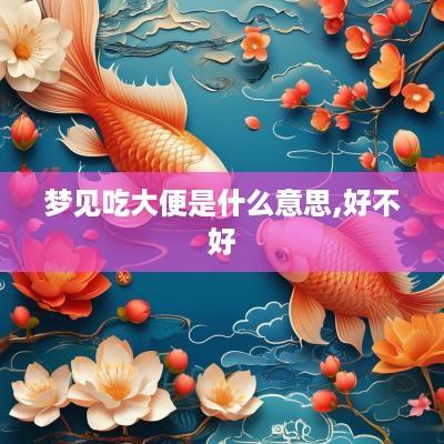梦见吃大便是什么意思,好不好