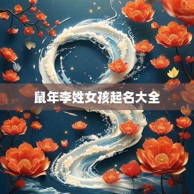 蛇年李姓女孩起名大全