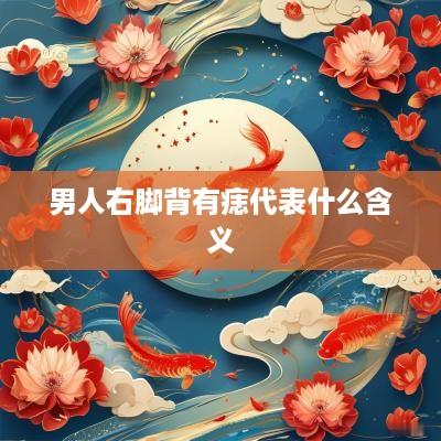 男人右脚背有痣代表什么含义