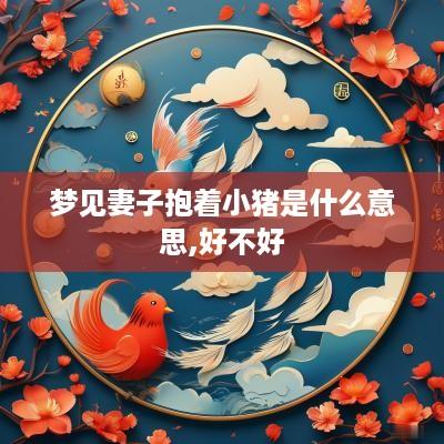 梦见妻子抱着小猪是什么意思,好不好