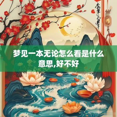 梦见一本无论怎么看是什么意思,好不好