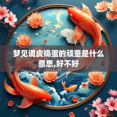 梦见调皮捣蛋的顽童是什么意思,好不好
