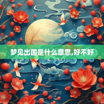 梦见出国是什么意思,好不好