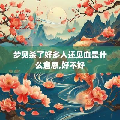 梦见杀了好多人还见血是什么意思,好不好