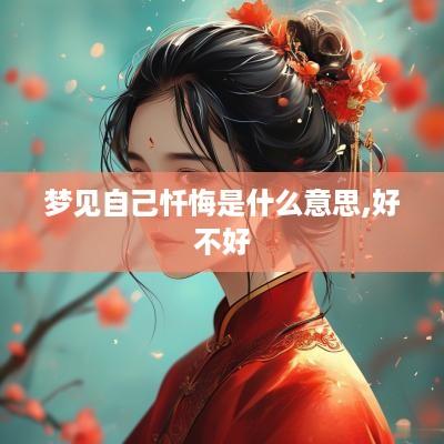 梦见自己忏悔是什么意思,好不好