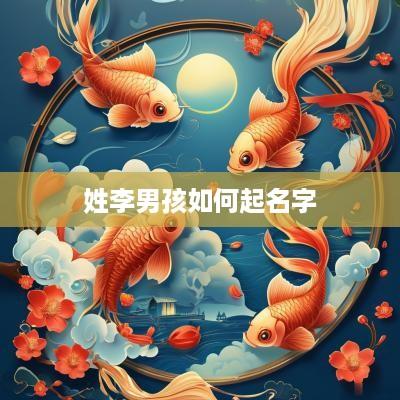 姓李男孩如何起名字