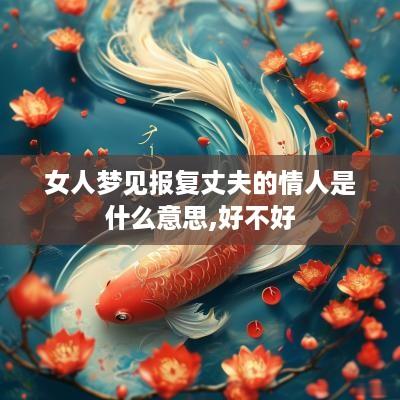 女人梦见报复丈夫的情人是什么意思,好不好