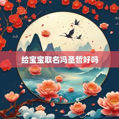给宝宝取名冯圣哲好吗