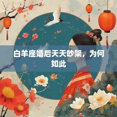 白羊座婚后天天吵架，为何如此