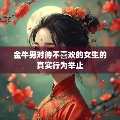金牛男对待不喜欢的女生的真实行为举止