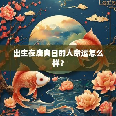 出生在庚寅日的人命运怎么样？