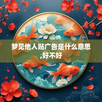 梦见他人贴广告是什么意思,好不好