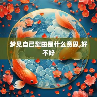 梦见自己犁田是什么意思,好不好