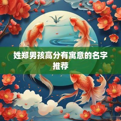 姓郑男孩高分有寓意的名字推荐