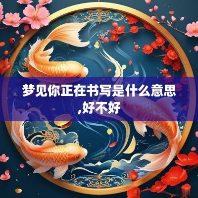 梦见你正在书写是什么意思,好不好