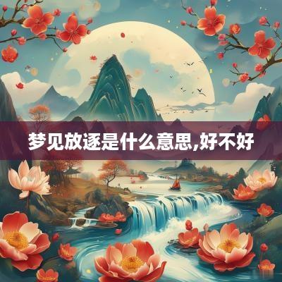 梦见放逐是什么意思,好不好