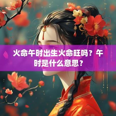 火命午时出生火命旺吗？午时是什么意思？