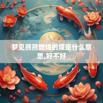 梦见熊熊燃烧的煤是什么意思,好不好