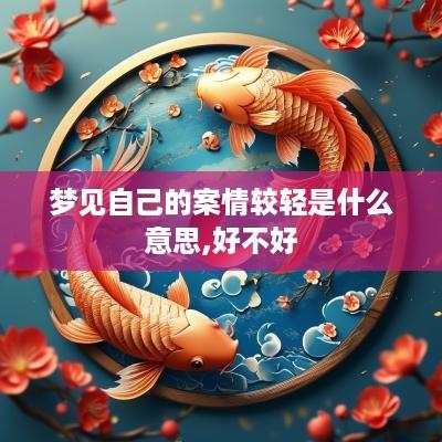 梦见自己的案情较轻是什么意思,好不好
