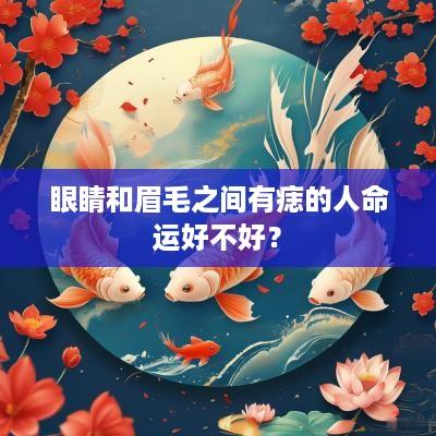 眼睛和眉毛之间有痣的人命运好不好？