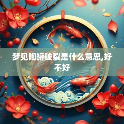 梦见陶罐破裂是什么意思,好不好
