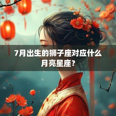 7月出生的狮子座对应什么月亮星座？