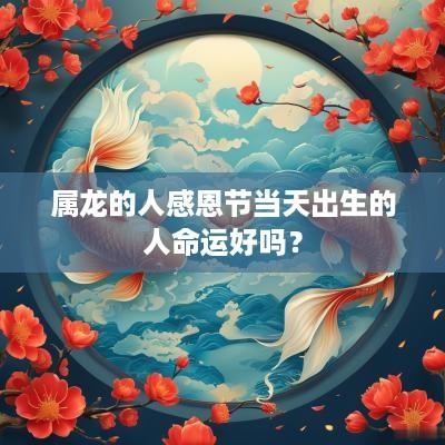 属龙的人感恩节当天出生的人命运好吗？