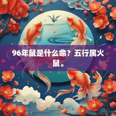 96年鼠是什么命？五行属火鼠。
