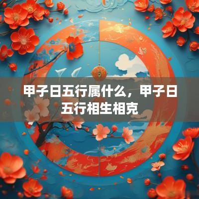 甲子日五行属什么，甲子日五行相生相克