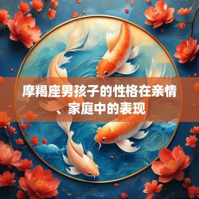 摩羯座男孩子的性格在亲情、家庭中的表现