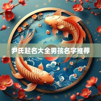 尹氏起名大全男孩名字推荐
