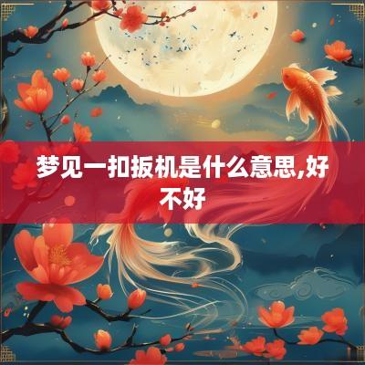 梦见一扣扳机是什么意思,好不好