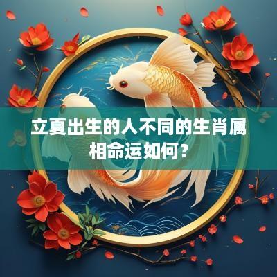 立夏出生的人不同的生肖属相命运如何？