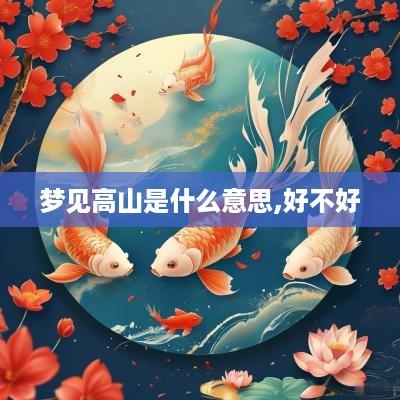 梦见高山是什么意思,好不好