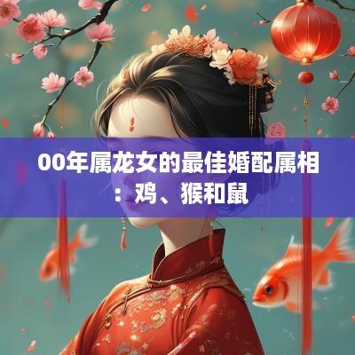 00年属龙女的最佳婚配属相：鸡、猴和鼠