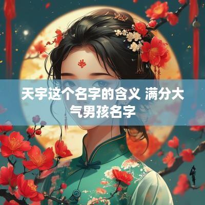 天宇这个名字的含义 满分大气男孩名字