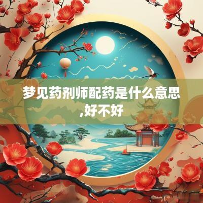 梦见药剂师配药是什么意思,好不好