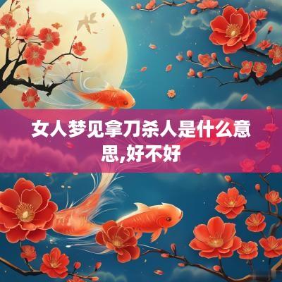 女人梦见拿刀杀人是什么意思,好不好