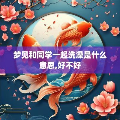 梦见和同学一起洗澡是什么意思,好不好