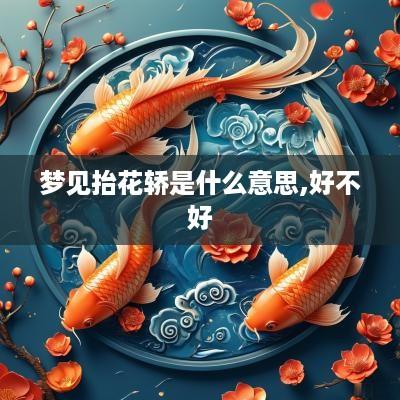 梦见抬花轿是什么意思,好不好