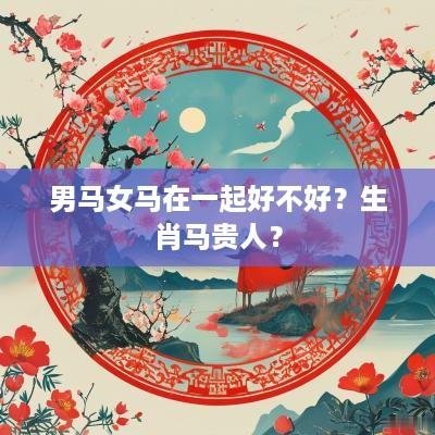 男马女马在一起好不好？生肖马贵人？